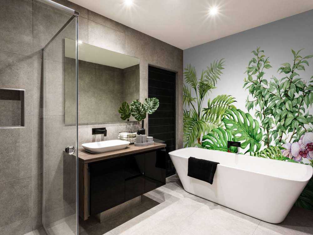 Tropiska växter i akvarell