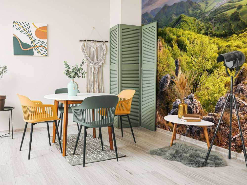 Bergslandskap på våren