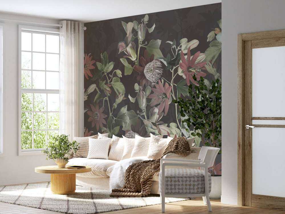 Sju fåglar i förtrollad lövverk - Midnatt blomma