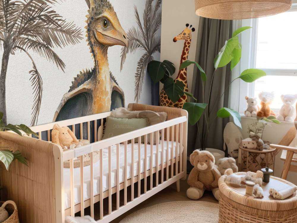 Baby pteranodon i den taupefärgade djungeln