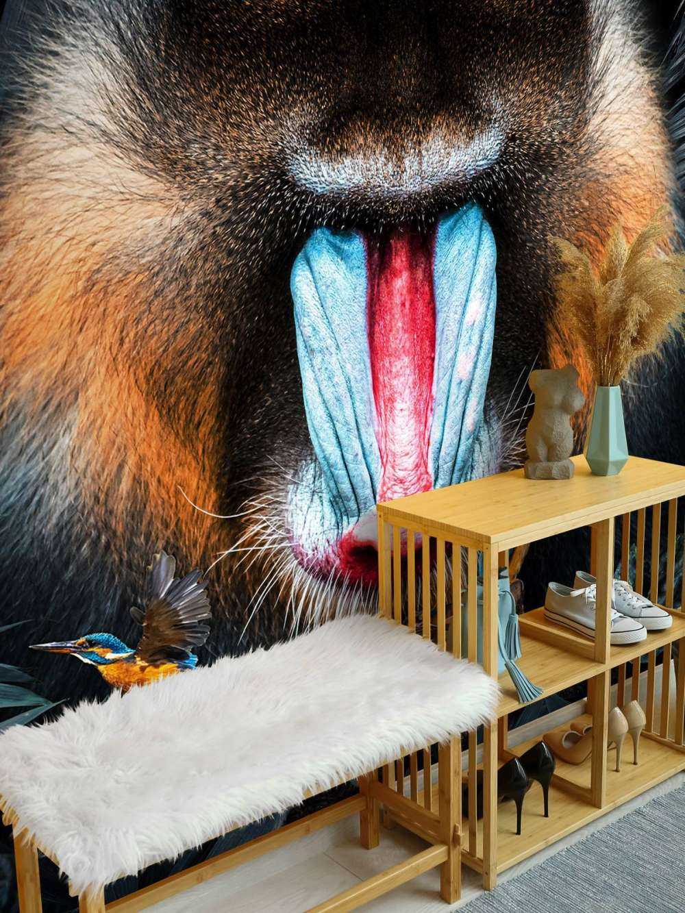 Mandrill Porträtt