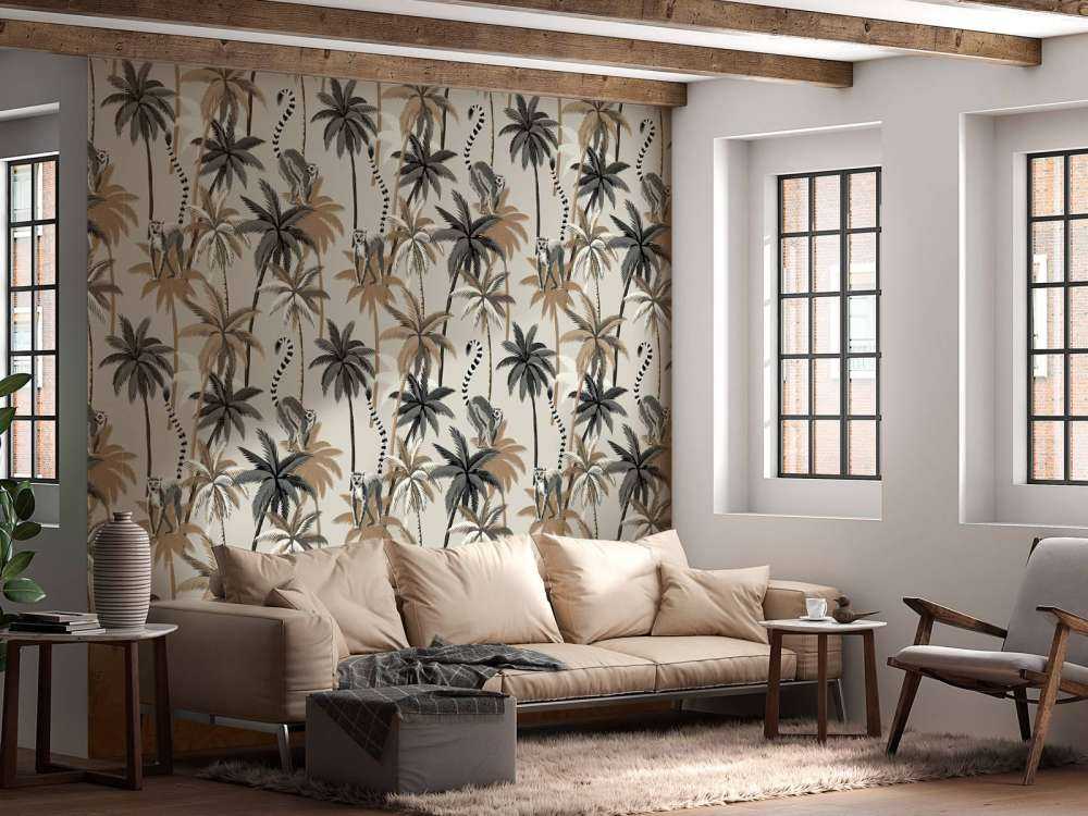 Ringstjärtade lemurer i träden