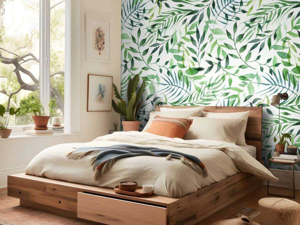 Gladlynt mönster, grönt