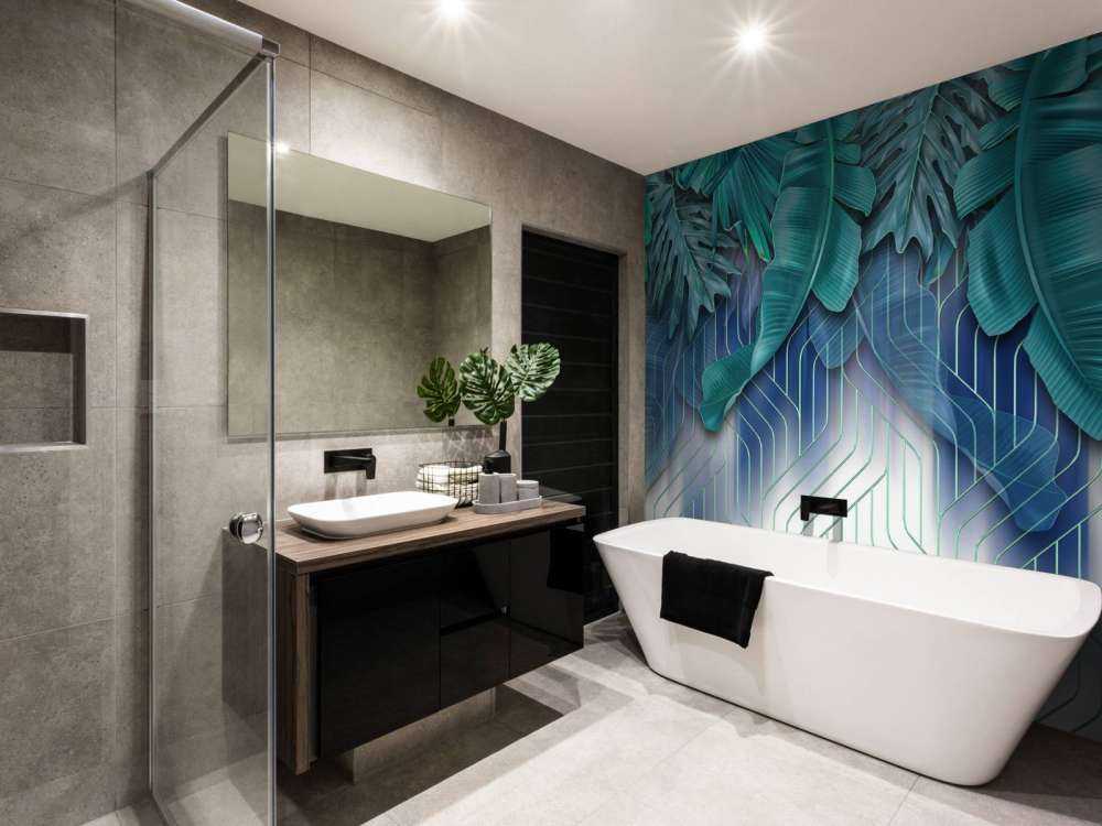 Gröna blad och grafiska gröna linjer