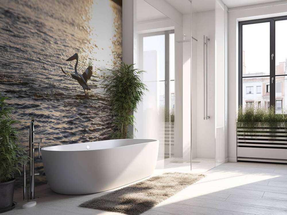 Pelikaner i skymningen