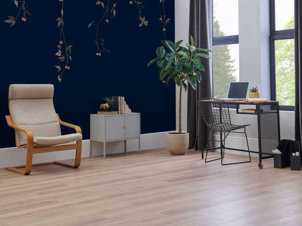 Klematis kvistar på midnattsblått