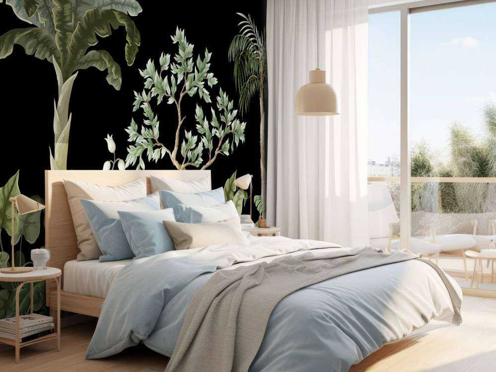 Träd med mörk bakgrund