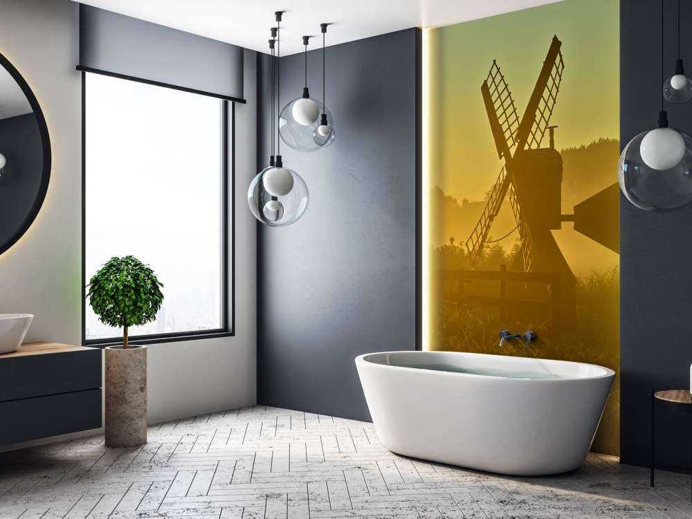 Äng mala på soluppgång