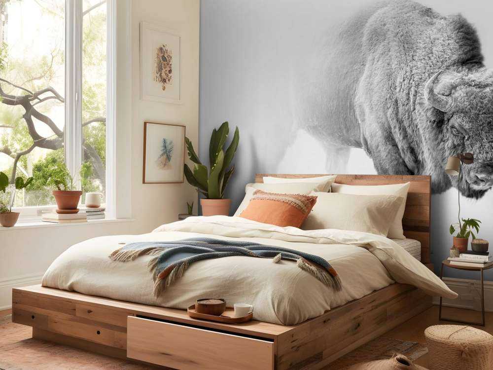 Bison svart, vit