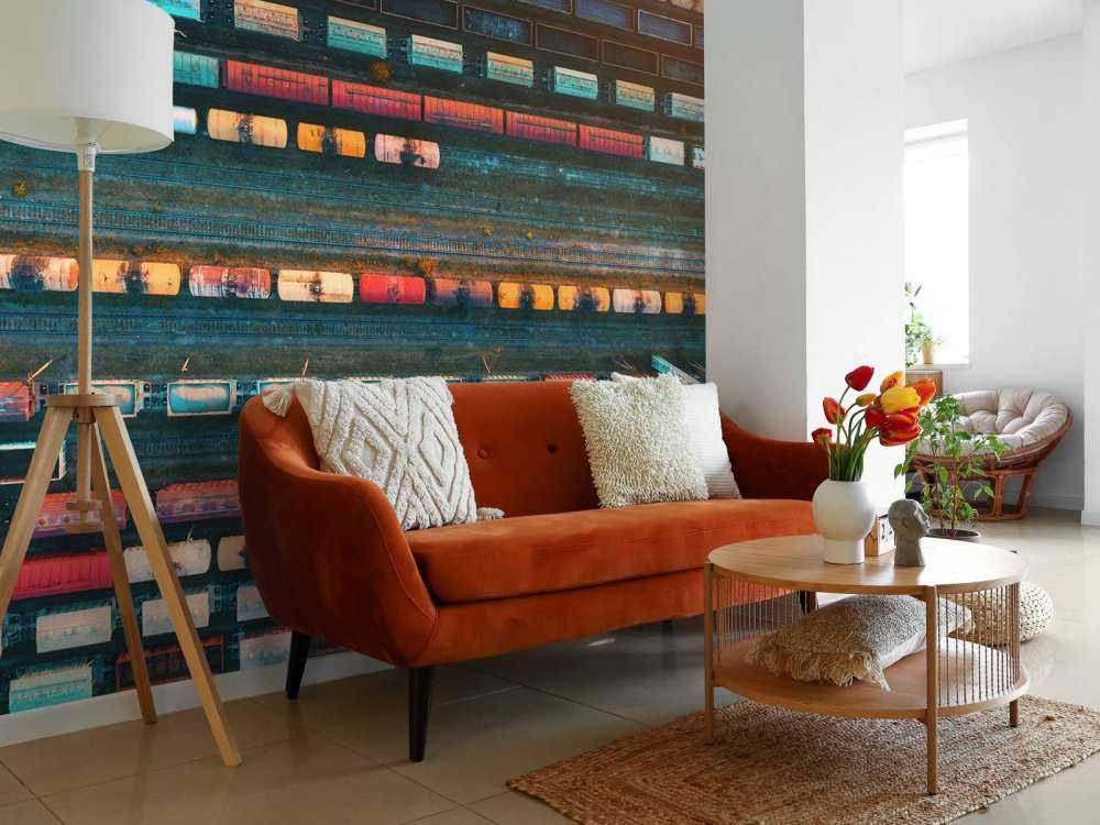 Drönarvy godsvagnar