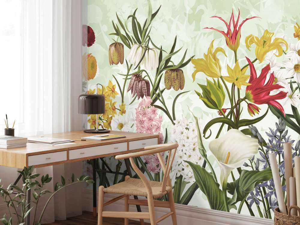 Forår Blomster - Frisk Mynte Grøn