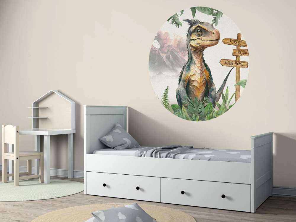 Baby velociraptor i junglen