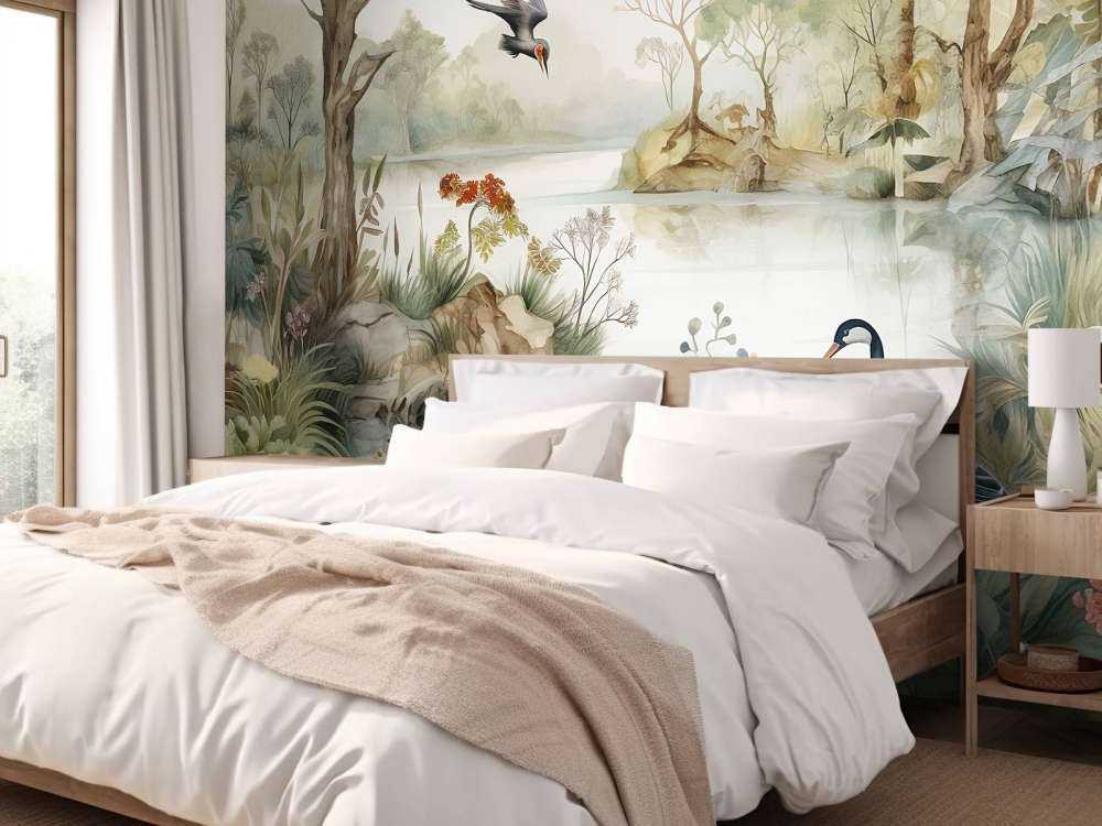 Fugleparadis ved flodbredden