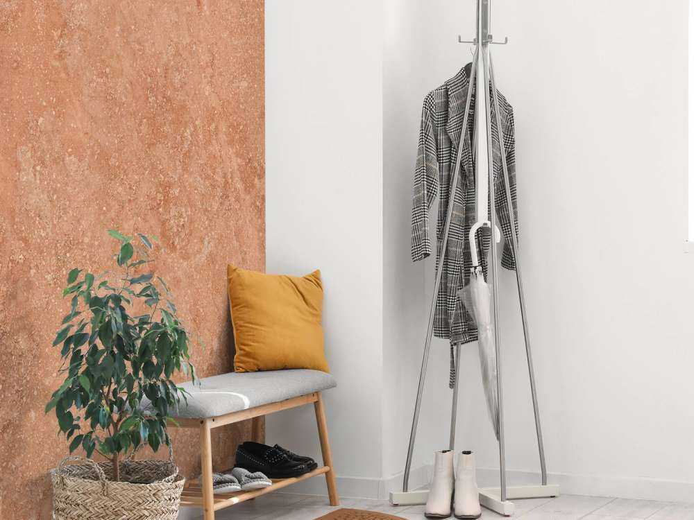 Terracottafarvet marmor