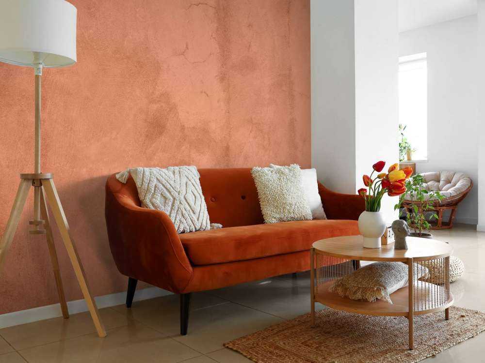 Beton med terracottafarve