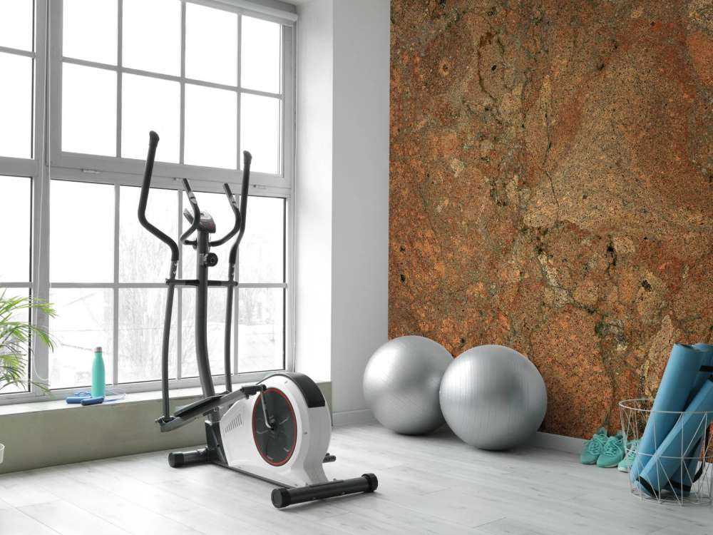 Marmor i terracotta-farve