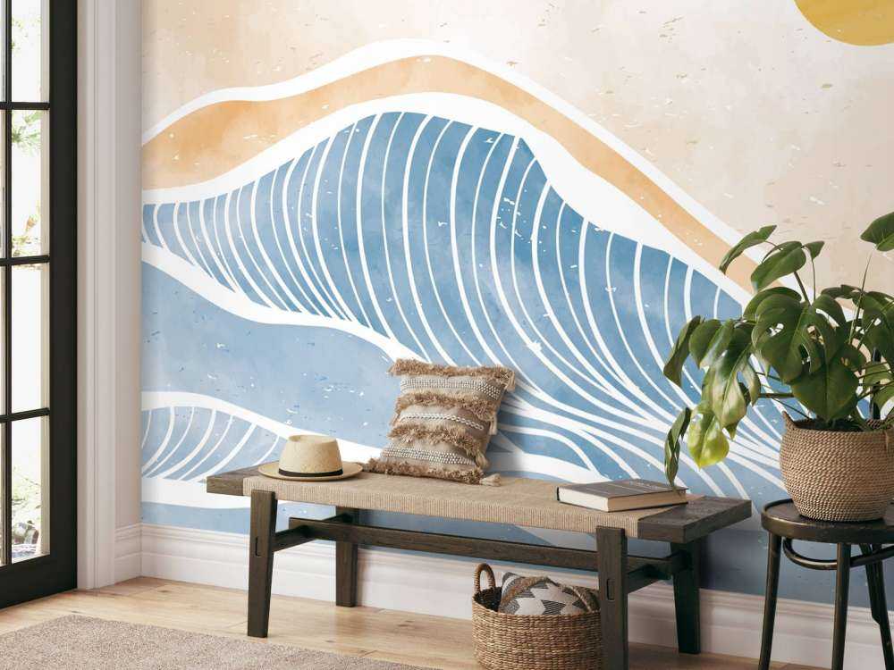 Blå bølger til solen