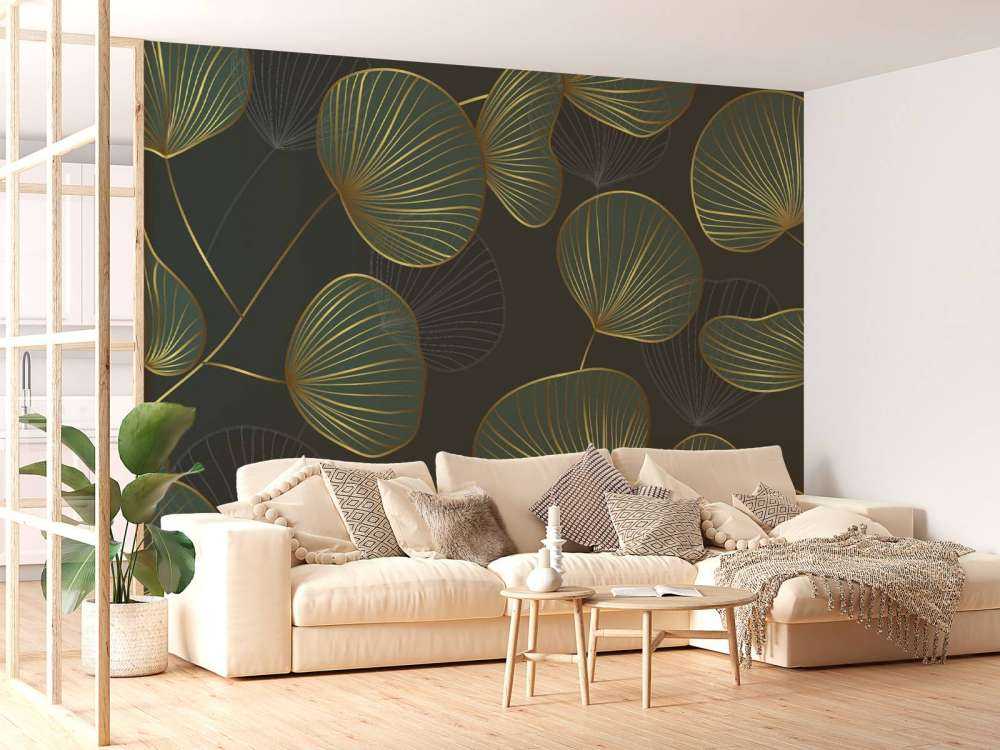 Dekorative blade med guld