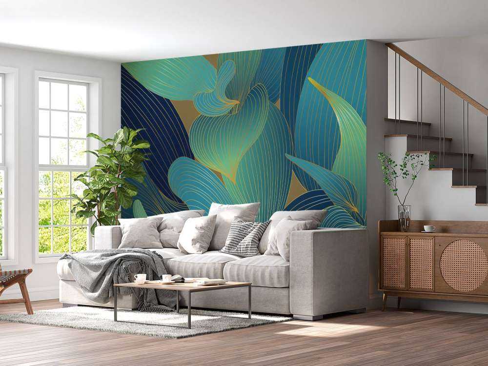 Blå og grønne blade