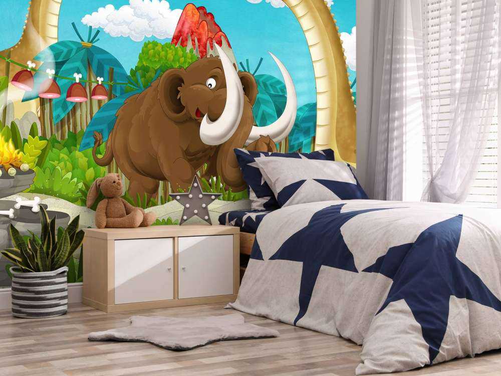 Dinosaur og en mammut