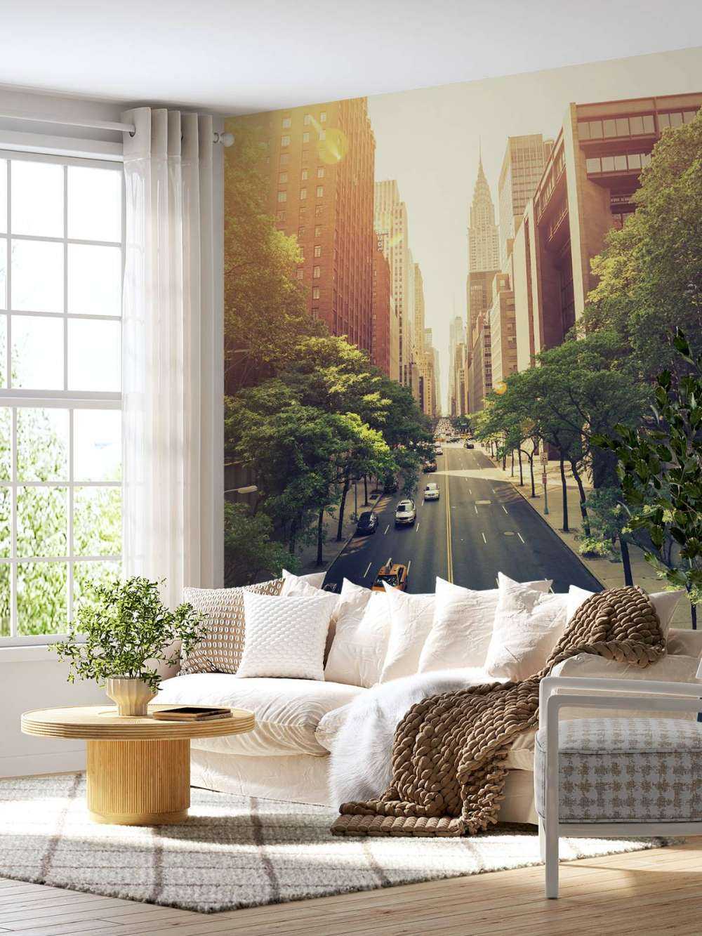 Motorvej gennem en by