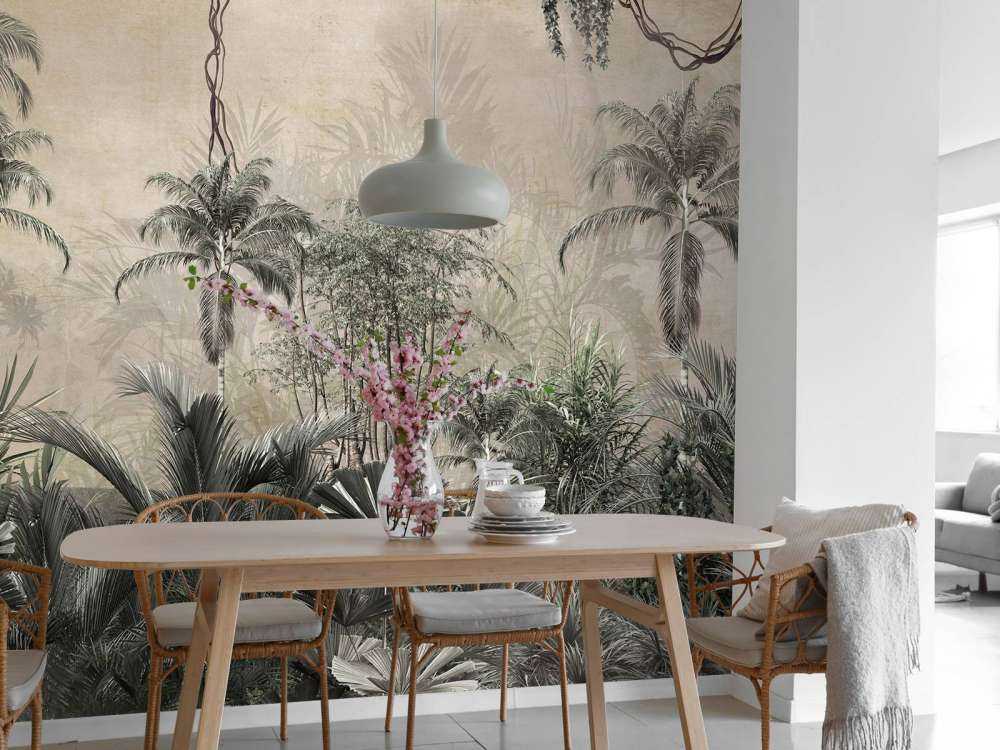 Tropisk skov i tåge