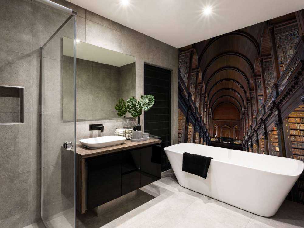 Klassisk bogsal med buer