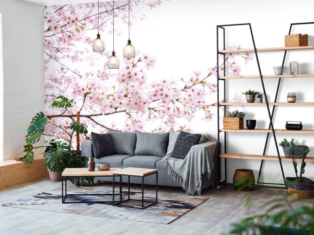 Lyserøde blomstergrene