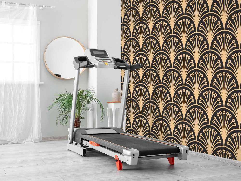 Guld art deco blomster