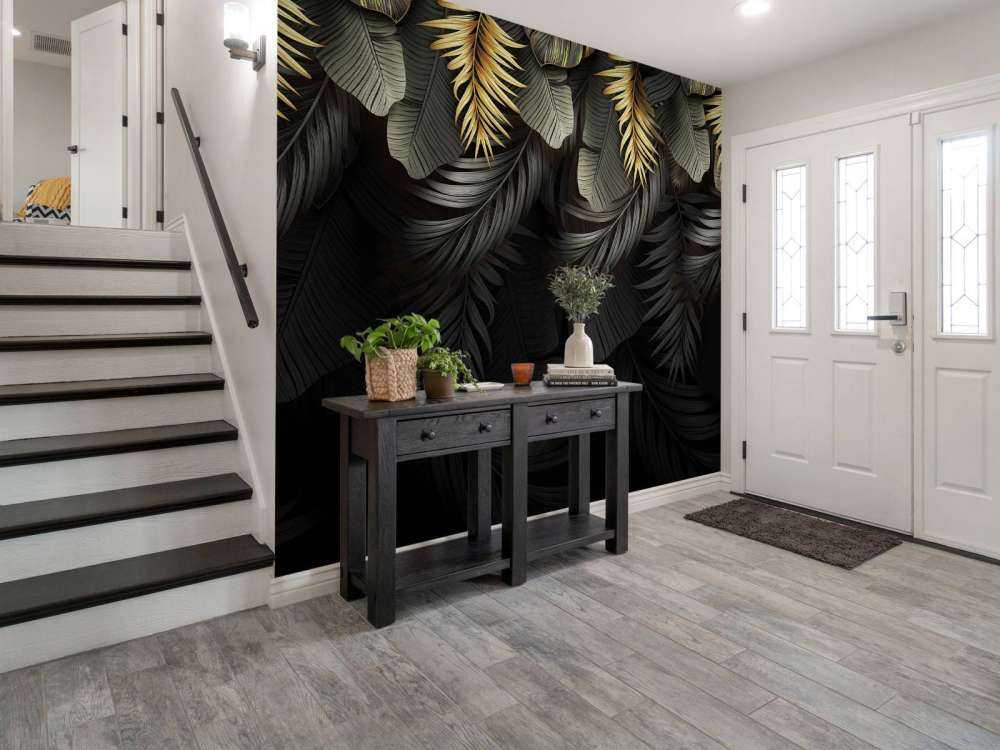 Blade på mørk baggrund