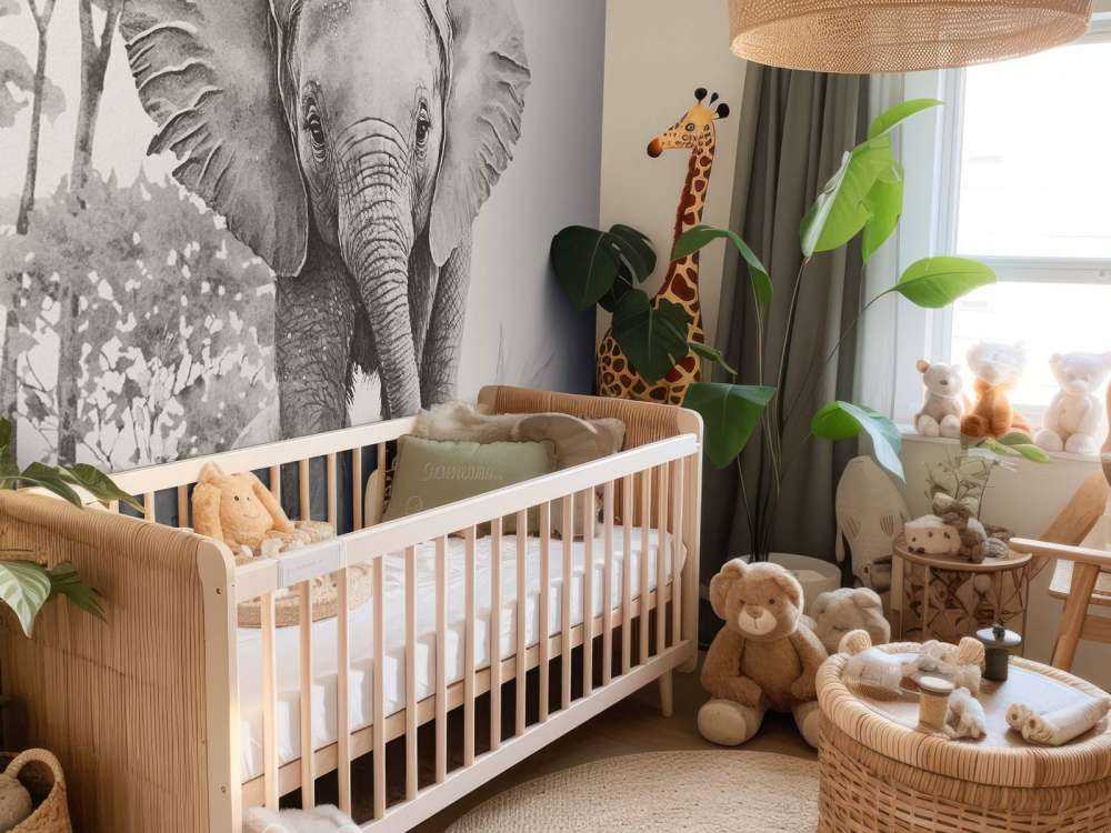 Elefantunge i junglen beige