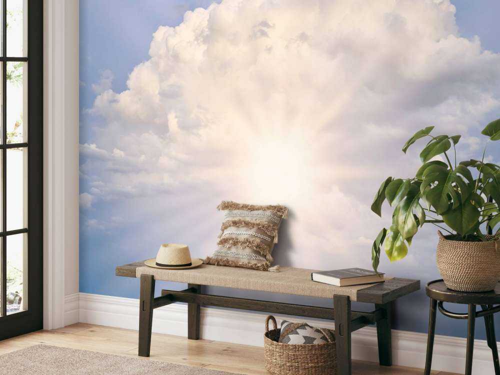 Solens stråler gennem skyerne