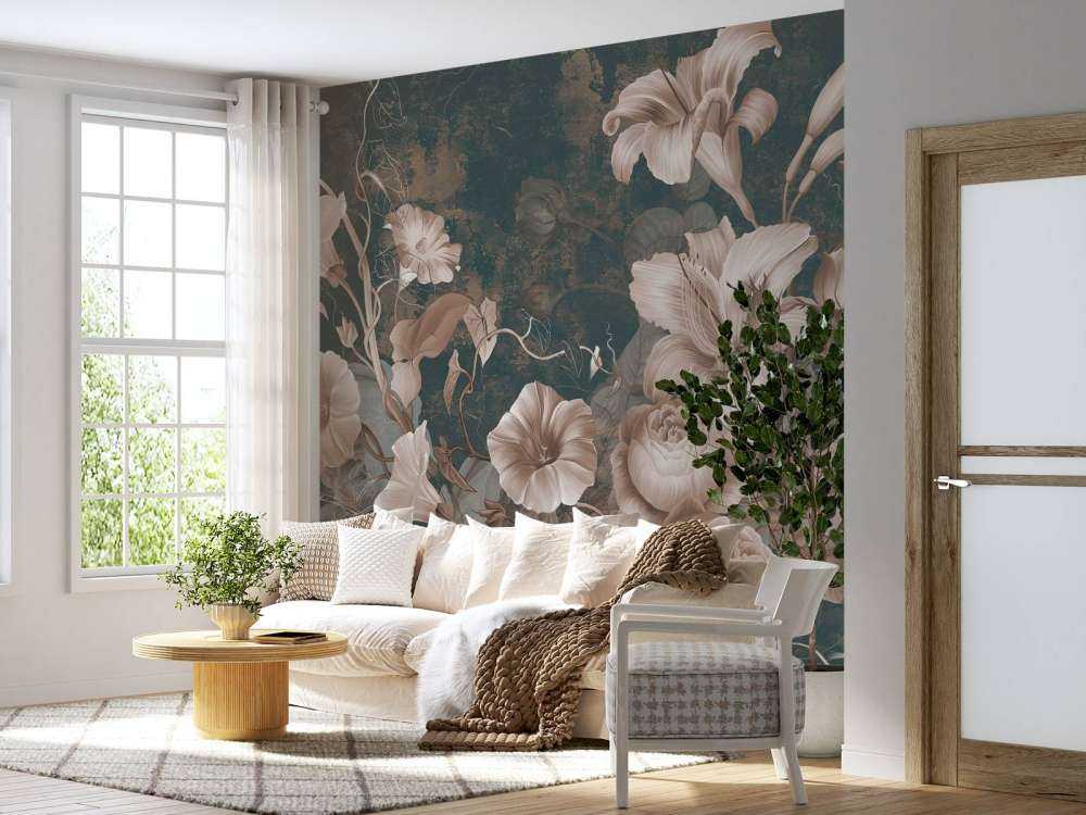Blomster på beton