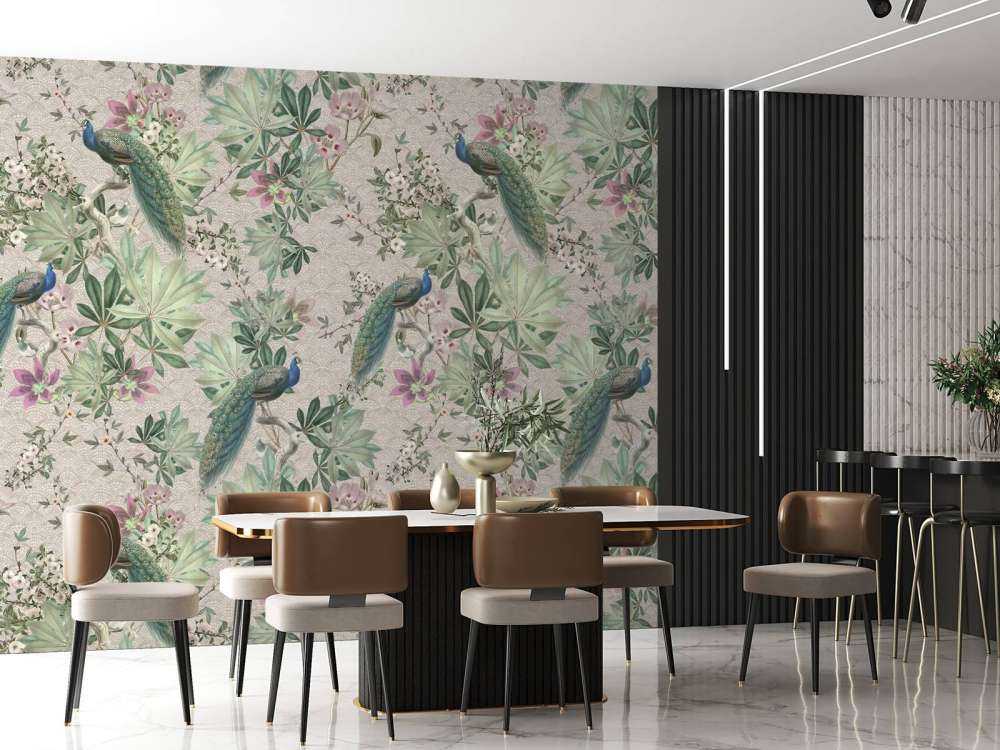 Vintage hagepåfugler - kremfarget