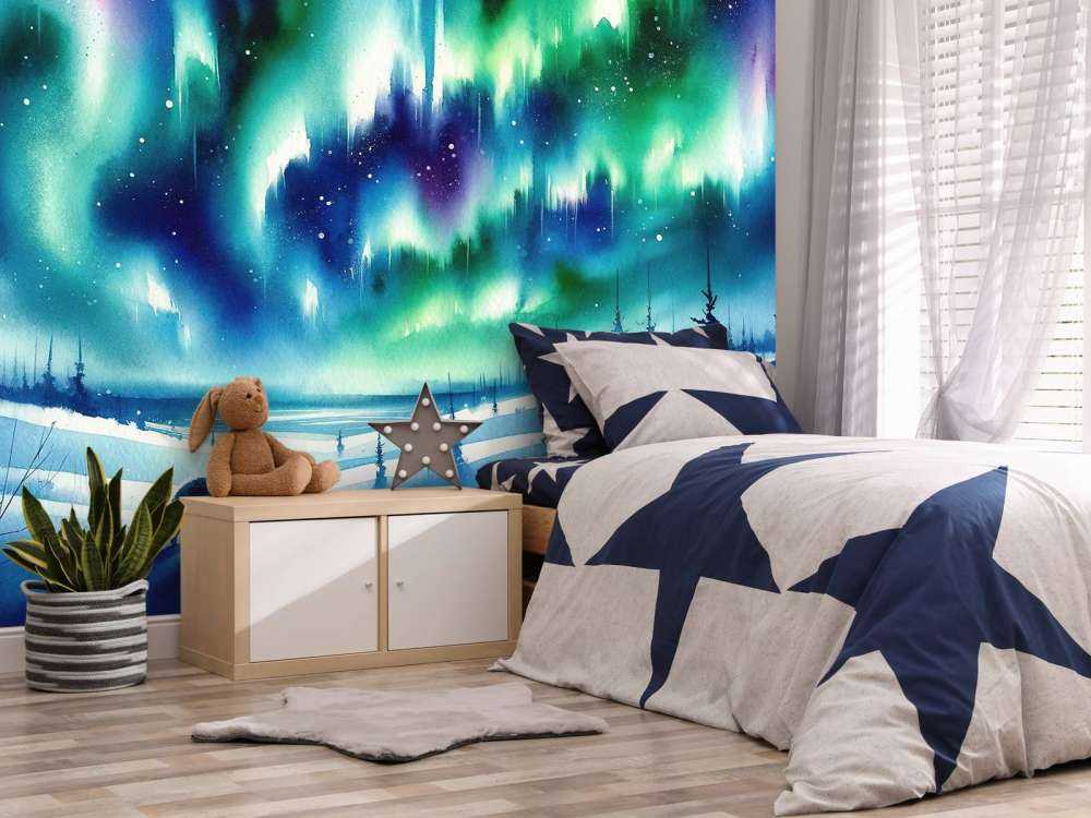 Fjellrev og Nordlys