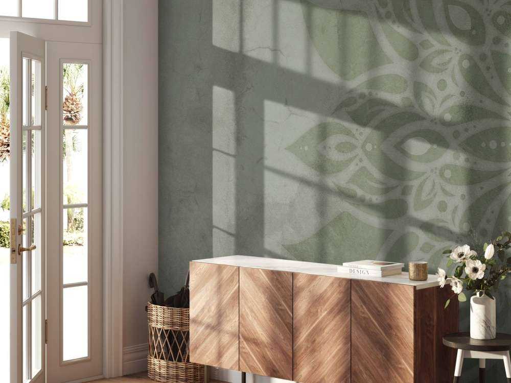 Grønn rustikk mandala