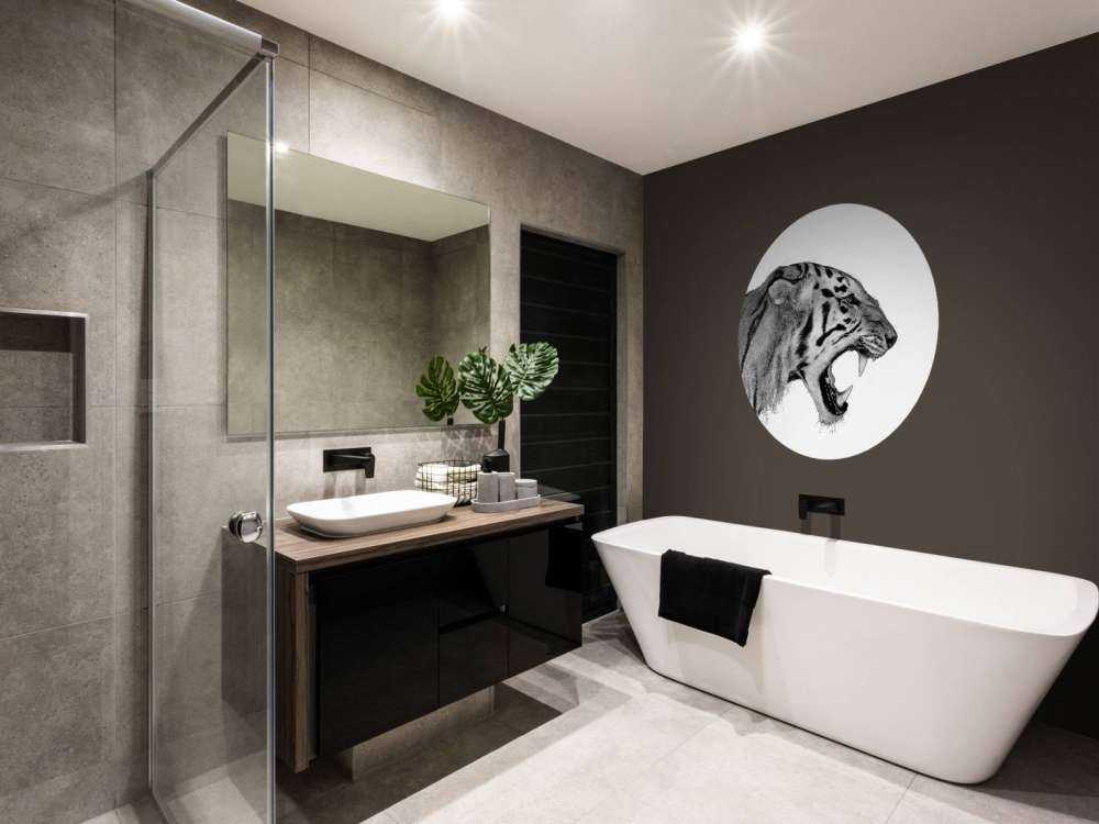 Brølende tiger hvit