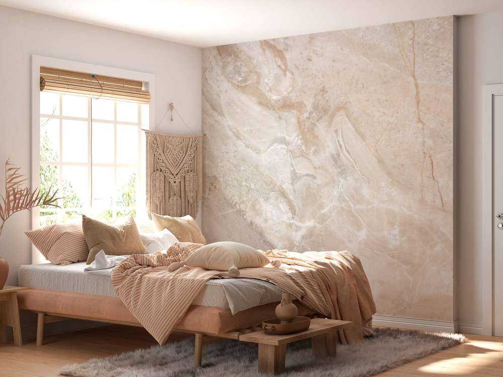 Beige marmorstein