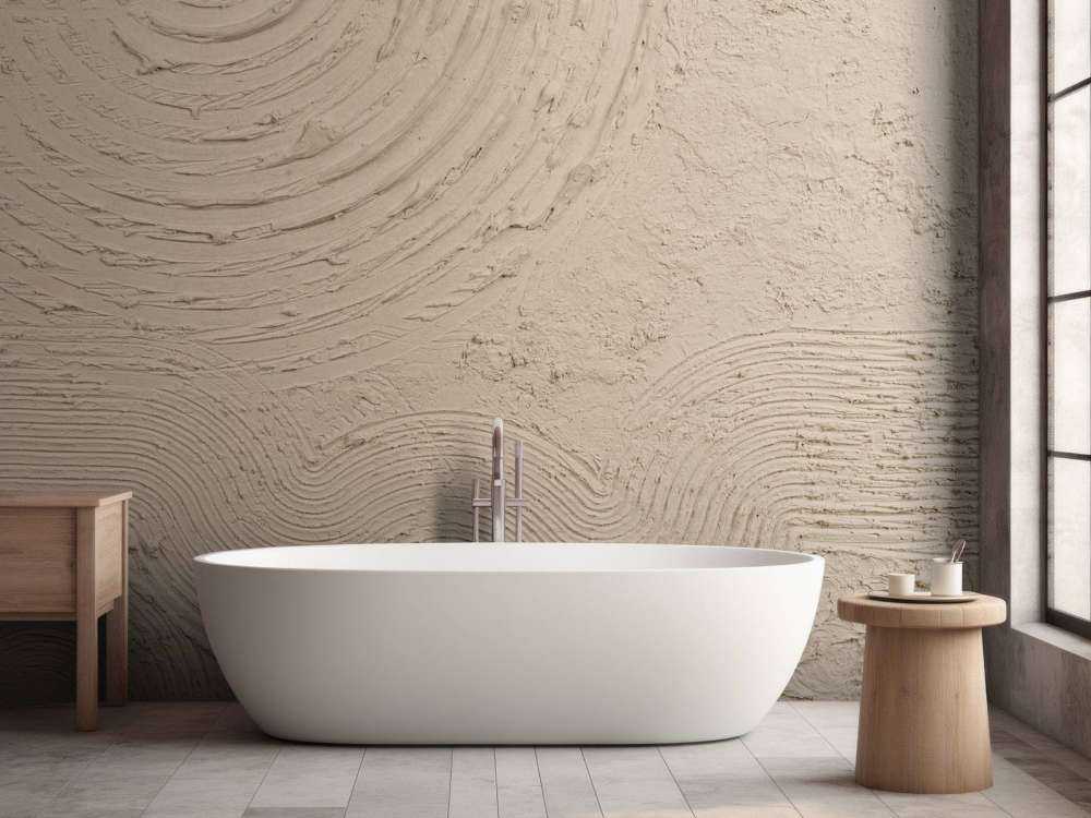 Organiske former og linjer i taupe