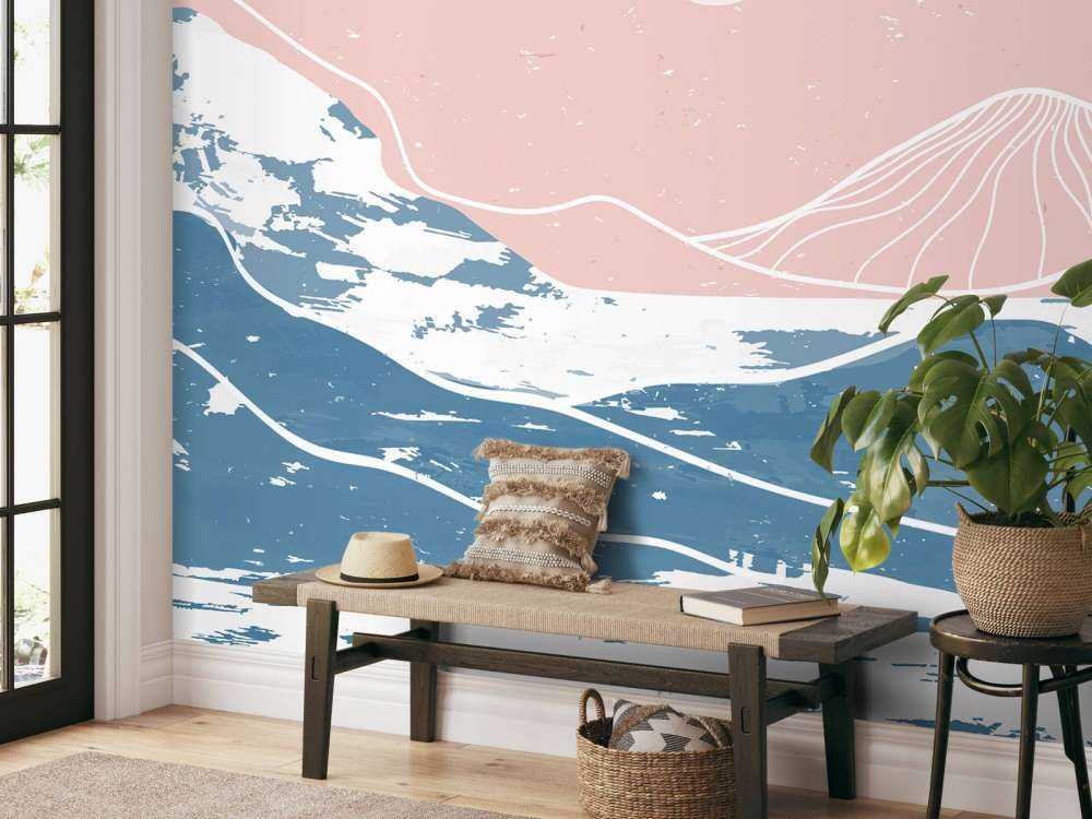 Vinterfjell foran solen