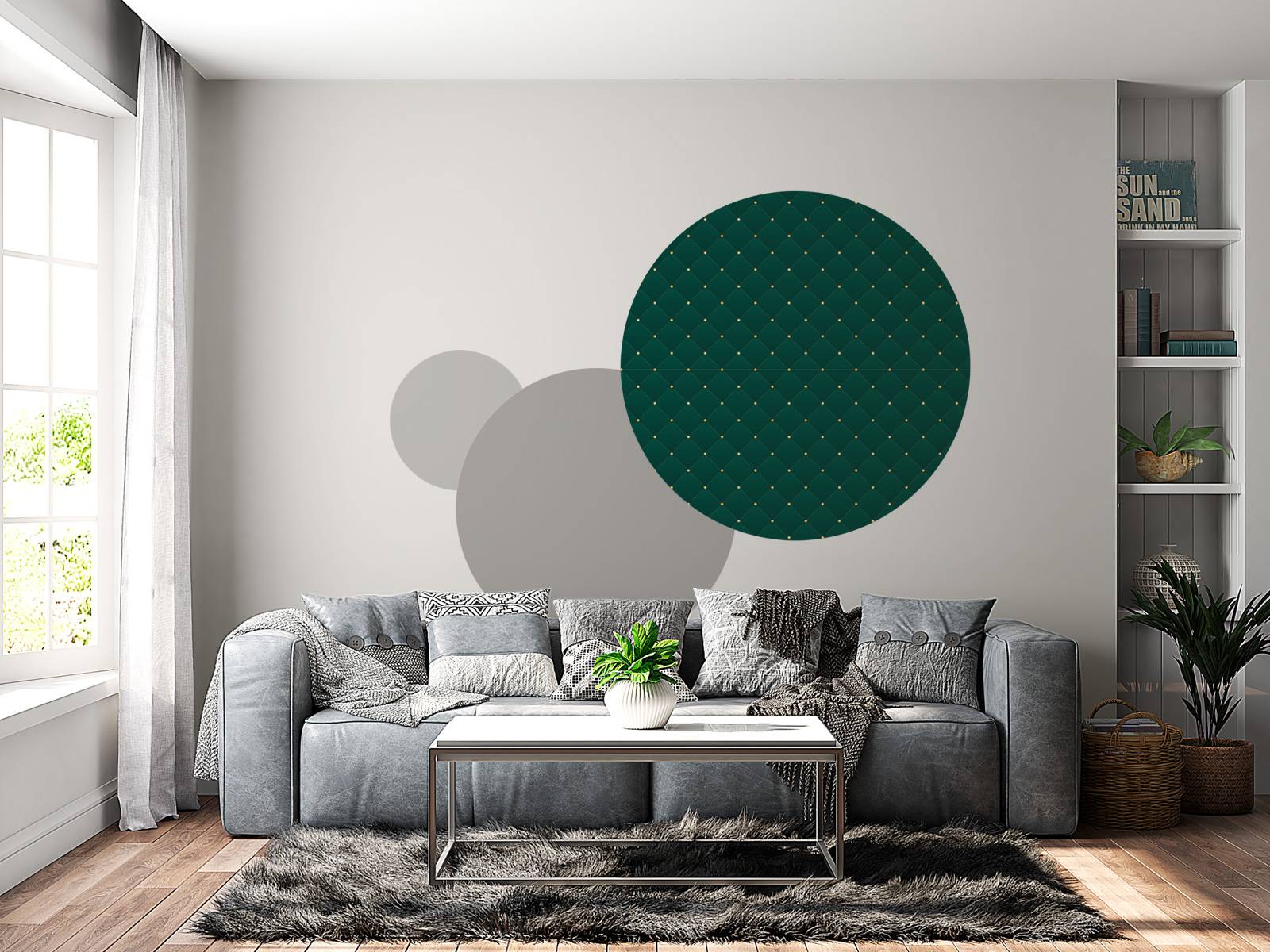 Mørkgroen chesterfield mønster