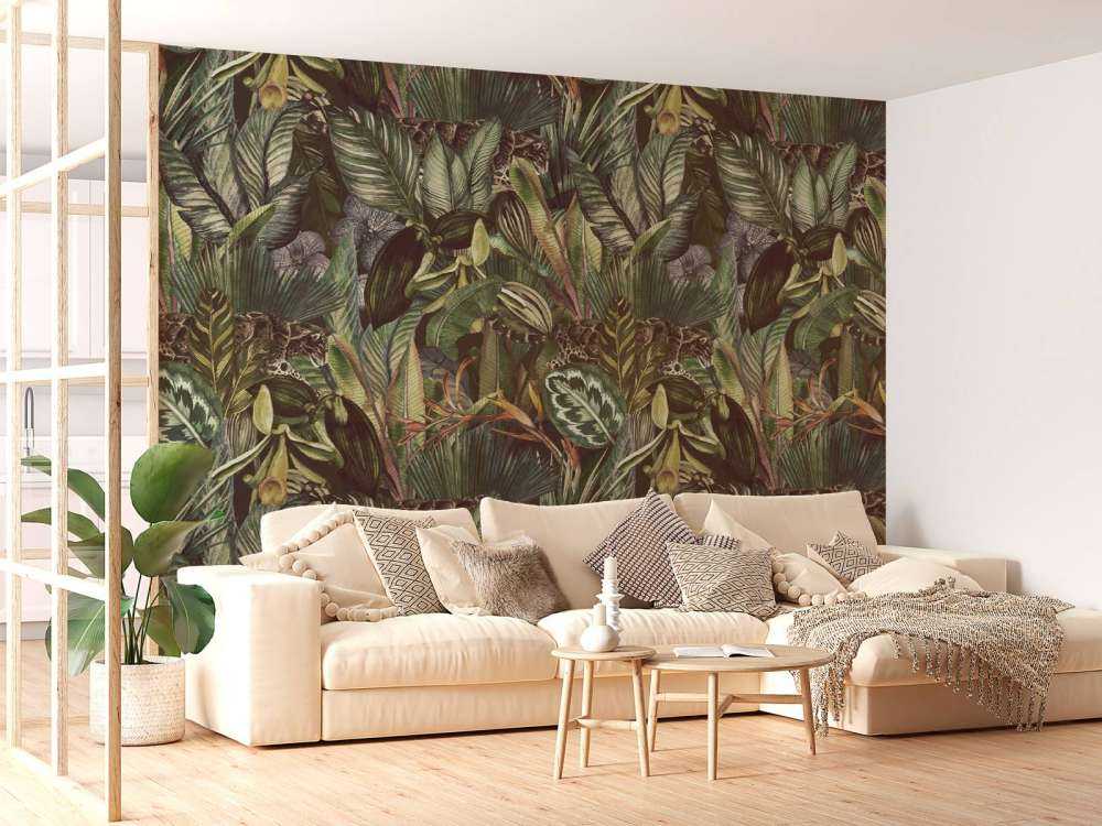 Leopard blant bladene