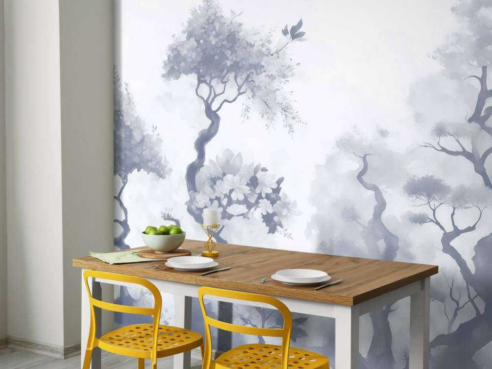 Blomstrende trær Brune