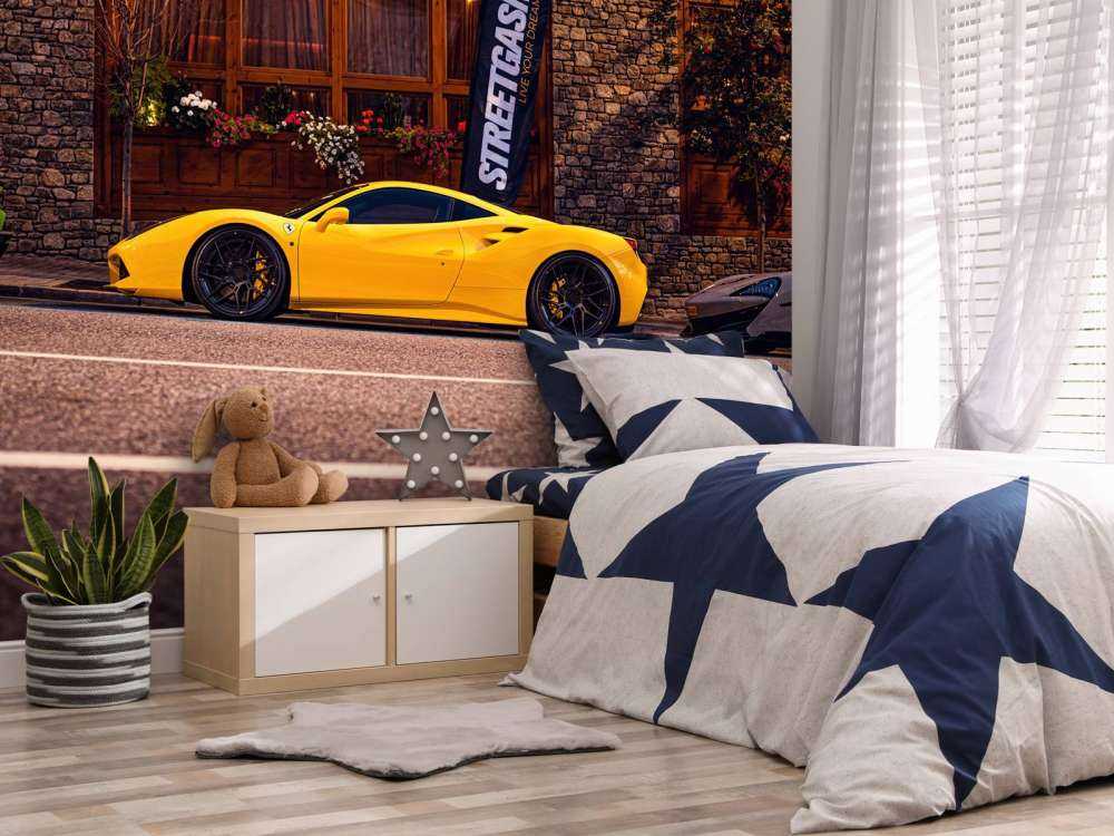 Eksklusive biler ved trehytte