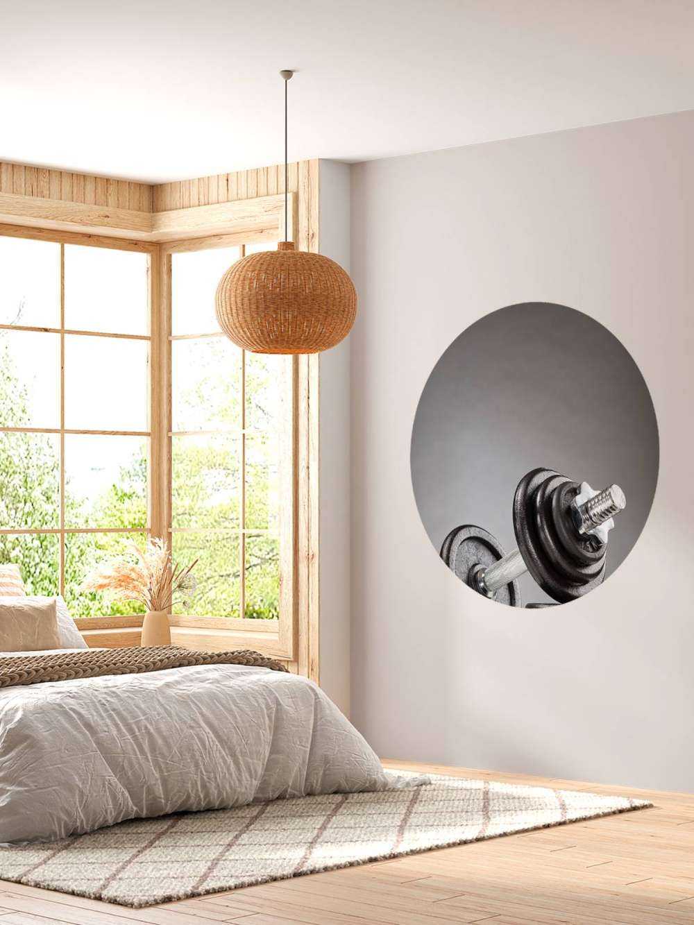 Hantel med svarte plater