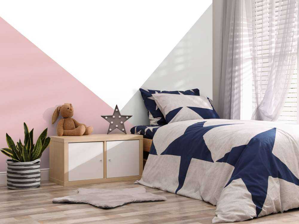 Rosa og grå trekanter