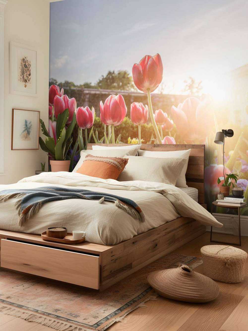 Blomster med sollys