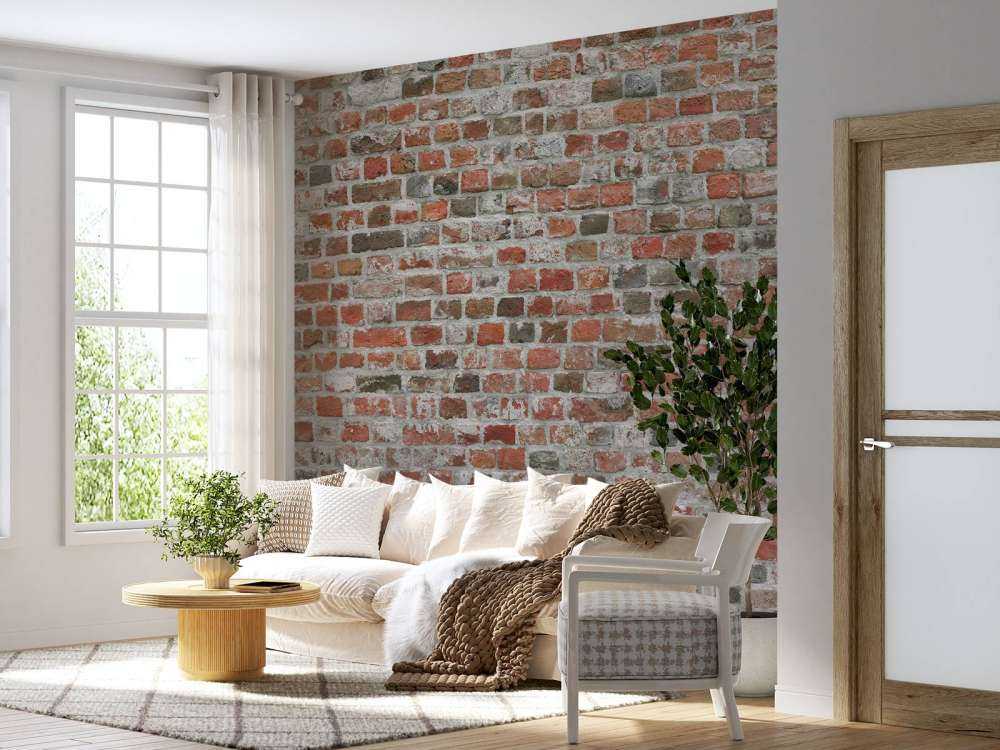 Restaureret murstensvæg