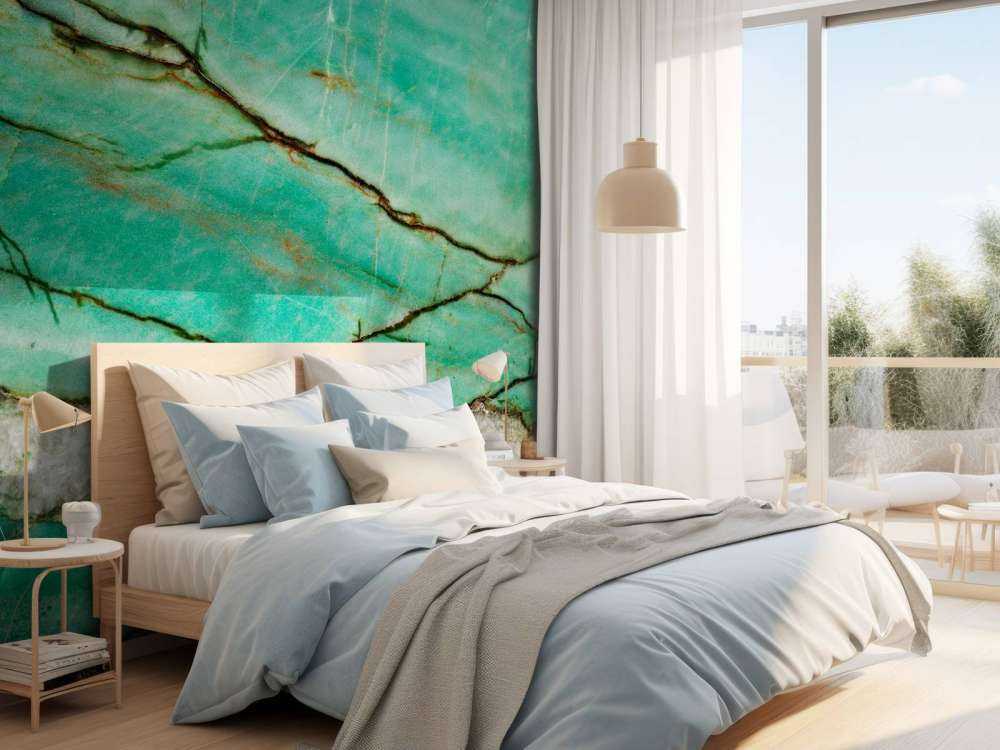 Nærbillede af grøn marmor