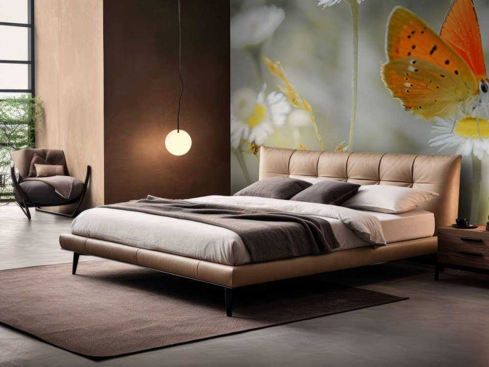 Tusindfryd og orange sommerfugl